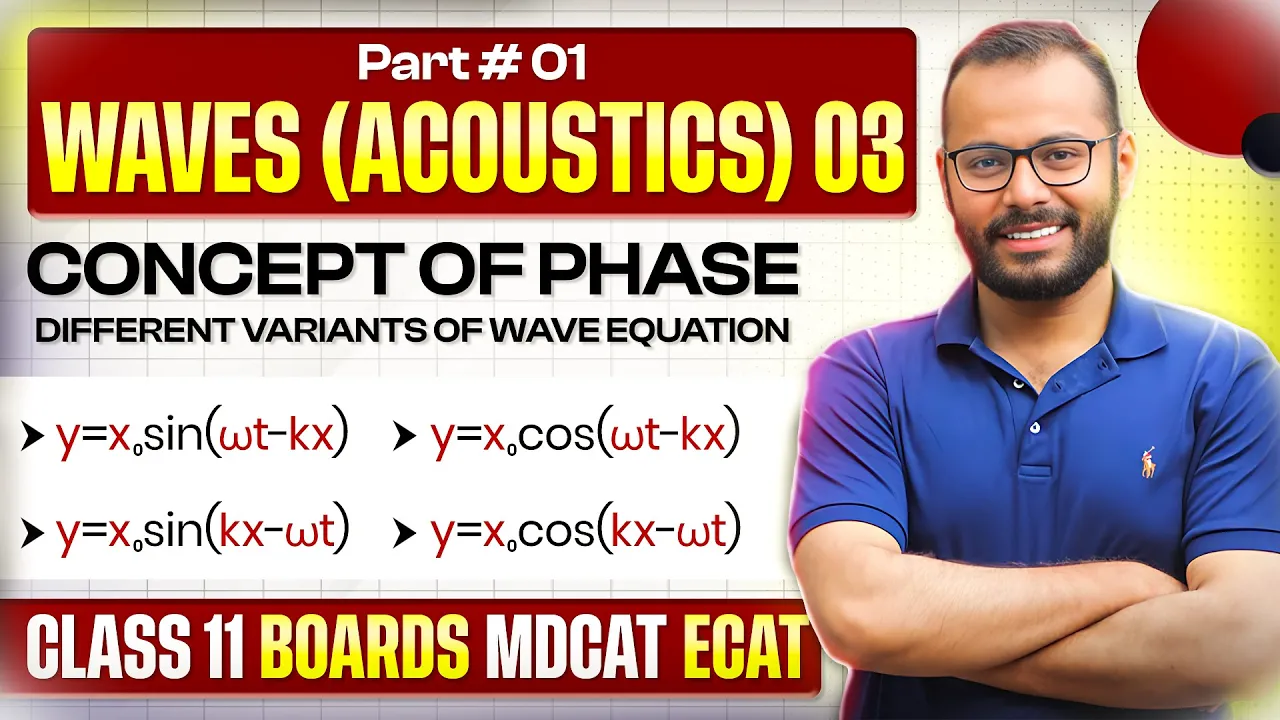 11 | Waves & Acoustics 03 | Concept of Phase | 01 | Progressive Harmonic Wave | Boards/ECAT/MDCAT