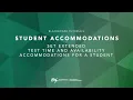 Set Test Accommodations for a Student in Blackboard