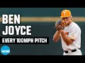 All 43 100 mph pitches from Ben Joyce in the NCAA baseball tournament