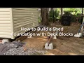 How to Build a Shed Foundation with Deck Blocks
