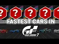 Fastest cars in gran turismo 7 Jaguar VGT SV Ferrari FXX Bugatti Dodge SRT Tomahawk X VGT