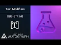 Sub-String Text Modifiers