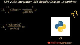 MIT 2023 Integration BEE Regular Season Logarithms Python vs Wolfram Alpha which one wins