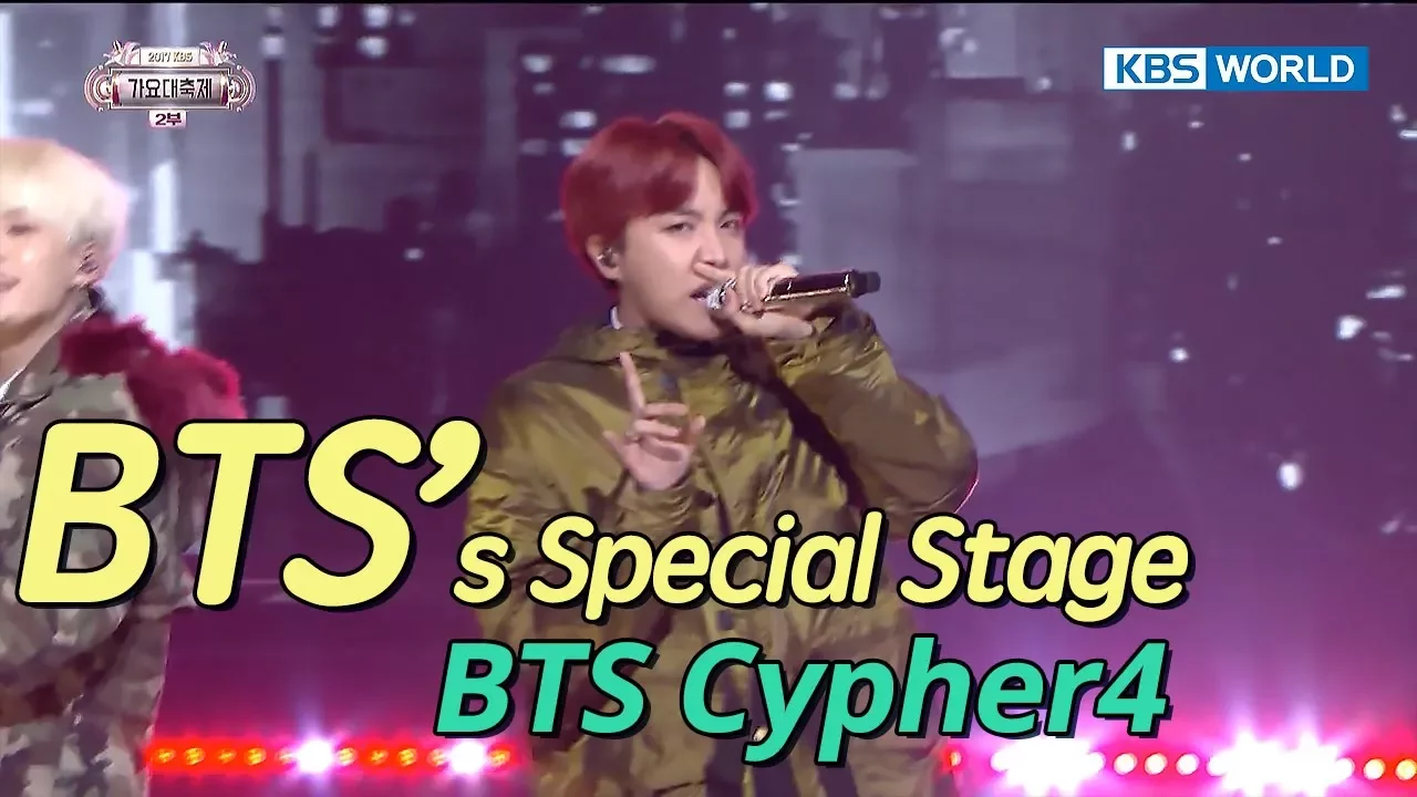 BTS’s J-Hope, RM, SUGA - BTS Cypher4 [SUB: ENG/CHN/2017 KBS Song Festival(가요대축제)]