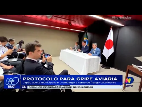 Protocolo para gripe aviária: Japão aceita municipalizar o embargo à carne de frango catarinense