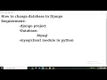 How to change database in django