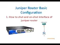 Juniper Router learning Interface Shut Unshut