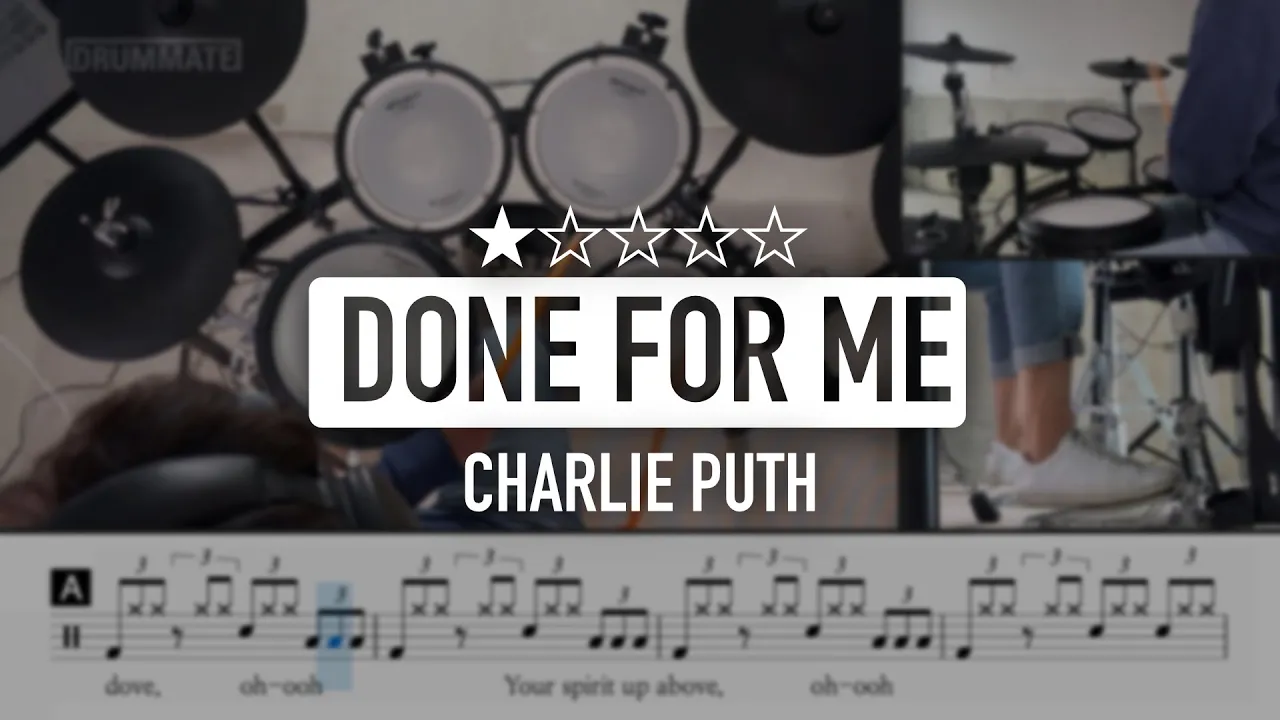 [Lv.02] Done For Me - Charlie Puth (★☆☆☆☆) Pop Drum Cover