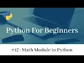 Math Module in Python - Operations with numbers
