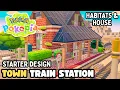 Pokemon Pokopia EASY TOWN TRAIN STATION HABITAT BUILDING DESIGN LAND BRIDGE TRAIN TUNNEL