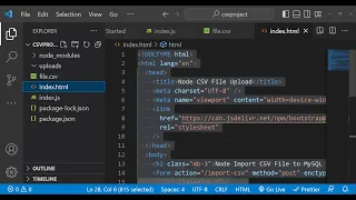 Node js Express Project to Upload CSV File Data in MySQL Table Using fast-csv Library in Javascript