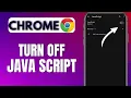 How To Turn Off JavaScript on Chrome Disable Java Script on Chrome