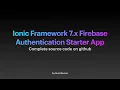 Ionic 7 Google Firebase Auth - Sign Up Login Reset Password