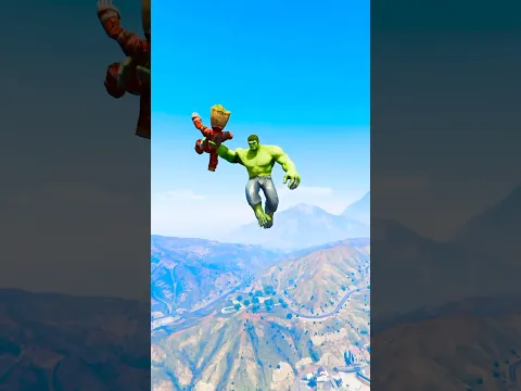 GTA 5: HULK MENYELAMATKAN GROOT DARI VENOM DI GTA V! #shorts  #gta  #gta5  #trending  #cartoon