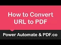 How to Convert URL to PDF with PDF co Connector for Power Automate Cloud