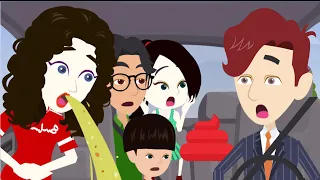 تبرزت مينا في سيارة والدتها أثناء رحلة برية  تبرزت مينا في سيارة والدتها أثناء رحلة برية