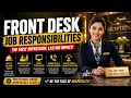 Front Desk Agent Job Responsibilities Front Desk Job Real Duties Growth Salary Job Interview