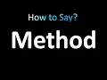 Download Lagu How to Pronounce Method (correctly!)