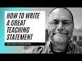 How to write a great teaching statement for a faculty job application