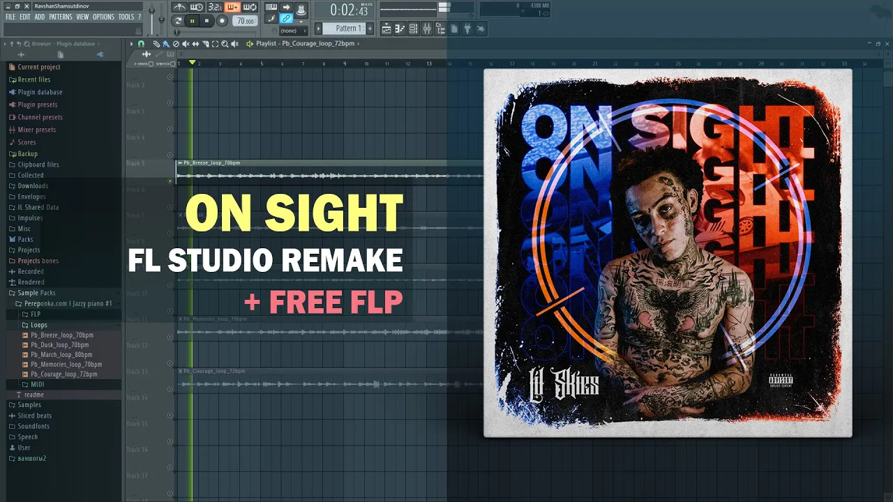 Lil Skies - On Sight (FL Studio Remake + Free FLP)