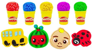 Download Create and Learn Colors with COCOMELON JJ \u0026 Play Doh Molds | Preschool Toddler Learning Video MP3