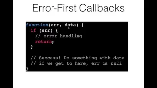 Error First Callbacks and Quiz