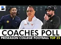 Coaches Poll College Football Preseason Top 25 Rankings For 2026 Season