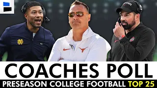 Coaches Poll College Football Preseason Top 25 Rankings For 2026 Season