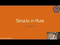 Structs in Rust - CS 128 Honors Lecture 9