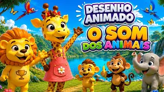 Os Sons dos Animais 🐘🦁🐵 Desenho Infantil - Animazoo