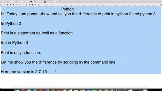 Difference of print in python 2 and python 3