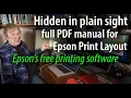 How to find the hidden manual for Epson Print Layout EPL High quality printing for Epson printers