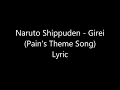 Download Lagu Naruto Shippuden - Girei (Pain's Theme Song) Lyric
