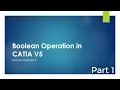 Boolean Operations Part 1 Multi-Body Concept in CATIA V5