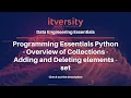 Programming Essentials Python - Overview of Collections