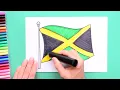 How to draw the National flag of Jamaica