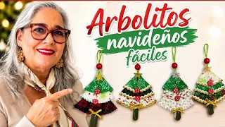 ARBOLITOS NAVIDEÑOS FÁCILES🎄¡Hazlos con retazos de tela y decora tu hogar!