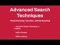 Advanced Search Techniques in Medical Databases - Mastering Medical Literature Searching