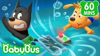 Botão Misterioso No Fundo da Piscina | Detetive Labrador Compilação | Desenhos Animados 🐼por BabyBus