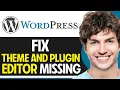 How to Fix Theme and Plugin Editor Missing in WordPress Dashboard 2024 Enable Editor