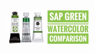 Sap Green Watercolor Comparison - Daniel Smith