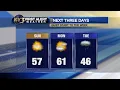 FIRST ALERT WEATHER Warmer temperatures to wrap up the weekend