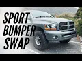 2003-2009 Third Gen Ram Laramie Sport Bumper Swap How to THE EASY WAY