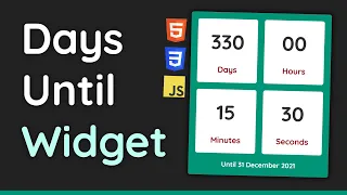 Build a Days Until Countdown Timer with HTML CSS JavaScript - Beginner s Project Tutorial