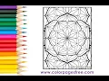 Green and Pink Mindful Mandala Coloring Page ASMR Satisfying
