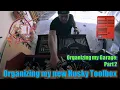 Husky 44 in 12 drawer Tool Chest Organizing tools on my new tool box