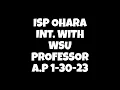 IDAHO - ISP OHARA INT WITH A P WSU PROFESSOR 1 30 23