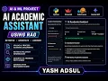 AI Academic Assistant Retrieval-Augmented Generation RAG Major Project LIVE DEMO