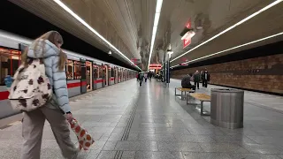Czech Republic, Prague, Metro ride from Chodow to Opatov