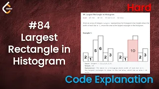 Largest Rectangle in Histogram Live Coding with Explanation Leetcode - 84